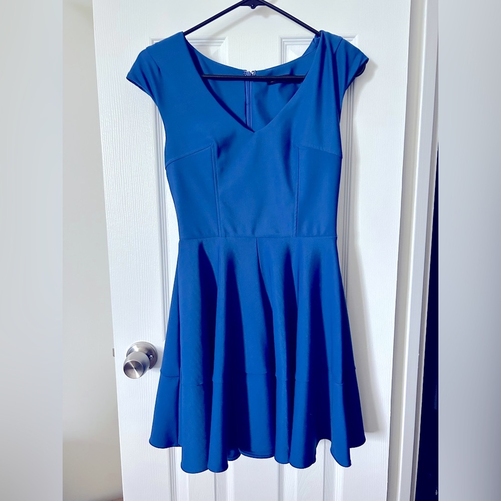 Blue A-line Dress